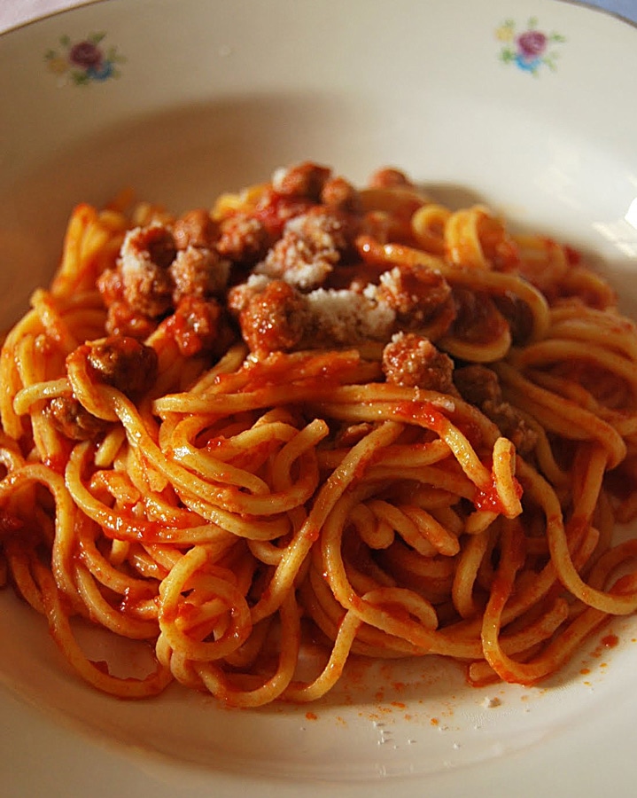 Tiny Spaghetti and Meatballs